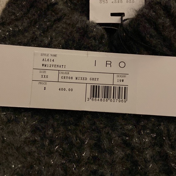 IRO Paris France brand- grey sweater - Picture 7 of 7